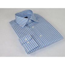 Men Reddington 100% Cotton Dress Sports shirt Regular Modern fit 175 Blue Stripe image 4