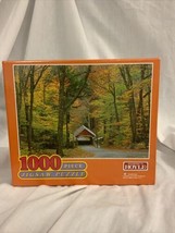 According to Hoyle 1000 Piece Jigsaw Puzzle Red Bridge in Forest - $6.96