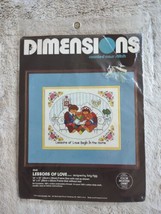 Dimensions Counted Cross Stitch 3549 Lessons Of Love Bears Kit 3549 Vtg New - $18.99