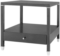 Side Table Bungalow 5 Alessandra Polished Nickel Pulls &amp; Details Black Stained - £1,565.93 GBP