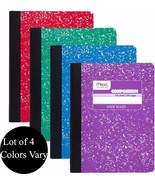 New LOT Of 4 MEAD Composition NOTEBOOKS Wide Rule Paper 100 Sheets 9.75&quot;... - £11.43 GBP
