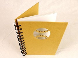 Baseball Notebook/Journal, 70 Pages, Recycled Paper, Cutout Sport Design, PLT#7 - £6.09 GBP