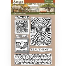 Stamperia Cling Rubber Stamp 5.5&quot;X7&quot;-Zebra Texture, Savana - $19.08