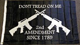 3x5 Dont Tread on Me Second Amendment M4 Rifle Flag Polyester Protest Banner Gun - £3.89 GBP