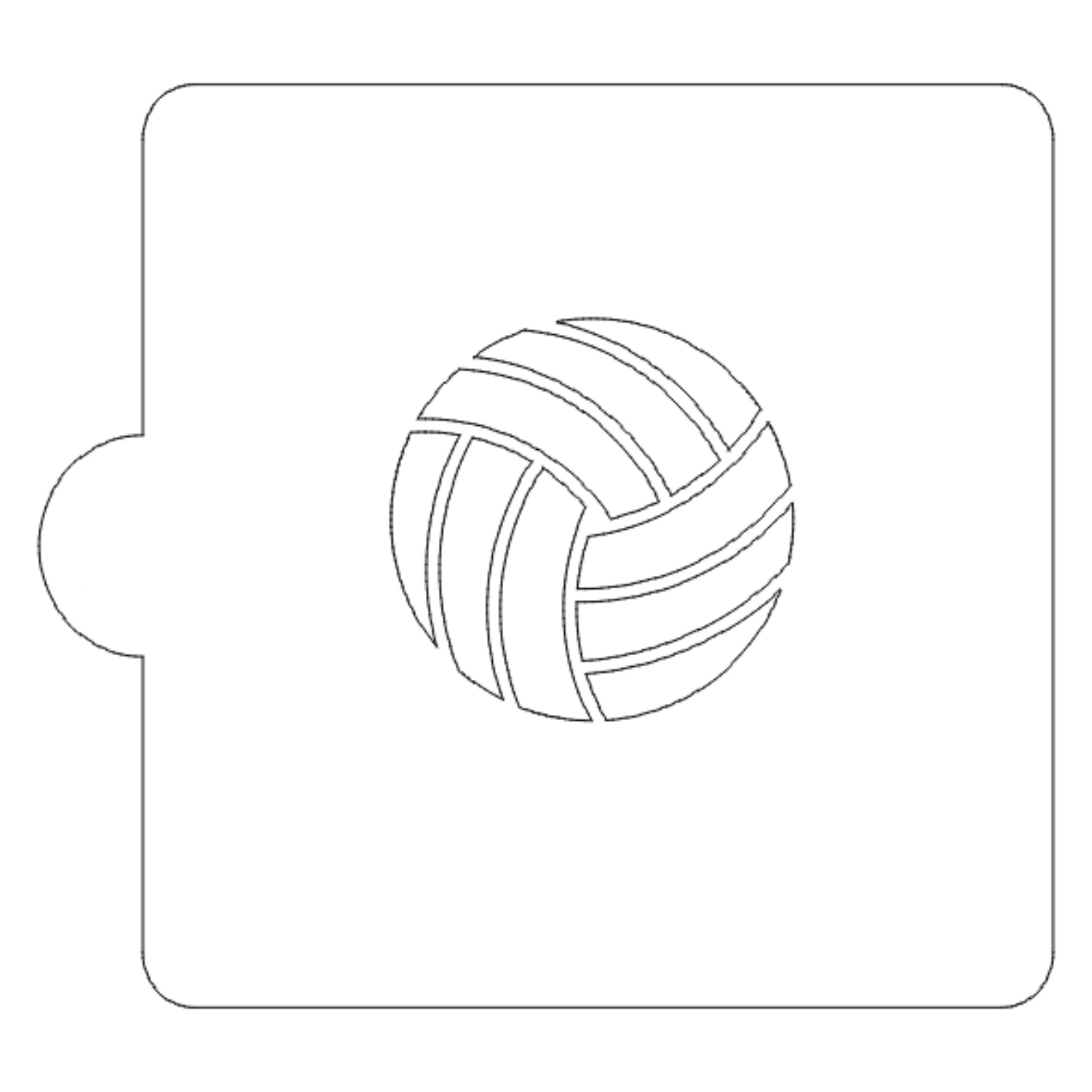 Volleyball Ball Sports Stencil for Cookies or Cakes USA Made LS270 - $3.99