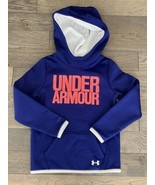 Under Armour Storm Hoodie Girls Youth Size Small Blue w Red Logo - $271.55 MXN