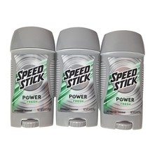 Speed Stick Mens Deodorant Antiperspirant 3-Pack 3 Ounce Power Fresh Scent - £23.46 GBP