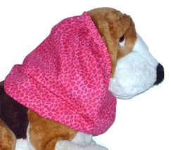 Dog Snood Pink Mini Leopard Print Cotton Size Puppy REGULAR - £7.91 GBP