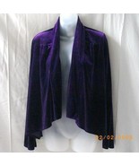 New medium Fashionista purple velvet long-sleeved draped jacket - $40.00