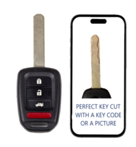 Key Cut Service + Remote Key For Honda Accord Civic 2013 - 2015 MLBHLIK6-1T - $32.71