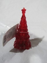 Merry Brite Christmas Décor Acrylic LED Tree 4 3/4&quot; tall Red - $6.99