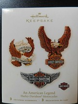 Hallmark Keepsake Harley-Davidson An American Legend 3 Christmas Ornaments Mib - £19.67 GBP