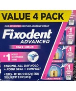 Fixodent Advanced Max Hold Denture Adhesive (2.2 oz tube., 4 pk.) ALL DA... - £16.09 GBP