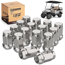 Golf Cart Wheel Lug Nuts Chrome Standard (16 Pack) Size 1/2”-20 for Club - $44.54