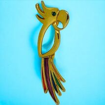 Vintage gold tone rhinestone parrot brooch  - €18,68 EUR