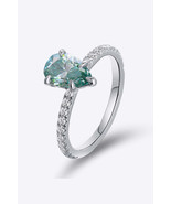 1.5 Carat Teardrop Shape Moissanite 925 Sterling Silver Ring - $275.95