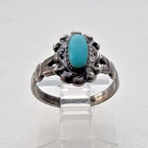 BELL TRADING POST VINTAGE 925 STERLING SILVER NATURAL TURQUOISE RING SIZ... - $1,064.84 MXN