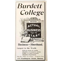 Burdett Business College 1897 Advertisement Victorian Boston School ADBN... - $368.12 MXN