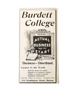 Burdett Business College 1897 Advertisement Victorian Boston School ADBN... - €17,20 EUR