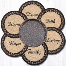 Earth Rugs TNB-313 Blessings Trivets in a Basket 10&quot; x 10&quot; - £61.85 GBP