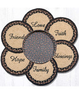 Earth Rugs TNB-313 Blessings Trivets in a Basket 10&quot; x 10&quot; - £62.05 GBP