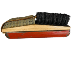 Kaxo Antique Shoe Brush Red Metal Buffer Shoe Shine Tools Accessories 1919 - £14.92 GBP