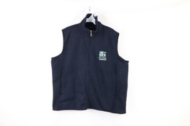 Vtg Mens XL Distressed Spell Out National Wildlife Federation Fleece Vest Jacket - £27.06 GBP