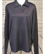 Kenneth Cole Sweater Gray Polo Gift Large Pullover Long Sleeve Thistle N... - $25.19