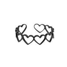 Classic Simple Heart Ring Bijoux Femme Wave Forever Love Heart Finger Ri... - £20.27 GBP