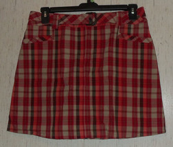 Excellent Womens White Stag Stretch Red Plaid Skort Size 10 - £18.35 GBP