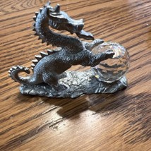 pewter dragon 1984 Figurine Spoontiques Crystal ball small - $14.80