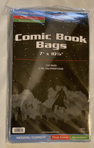 BCW 100 Resealable Current/Modern Comic Book Bags - Thick 7" x 10 1/2" 2 Mil - £15.23 GBP