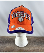 Clemson Tigers Adjustable Baseball Hat Team Starter Purple Orange - £19.66 GBP