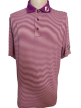 FootJoy Men&#39;s Golf Shirt Old Hawthorne Purple/White Striped Medium - $722.07 MXN