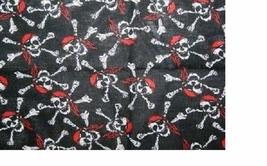 K&#39;s Novelties 22&quot;x22&quot; Jolly Roger Pirate Redhat Skull and Bones 2 Bandanna - £3.32 GBP