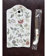Andrea by Sadek Buckingham Porcelain China Cheese Board with Knife New i... - $376.33 MXN