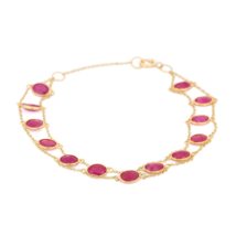 18K Natural Ruby Bracelet - £483.42 GBP