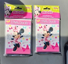 Disney Junior: Minnie Mouse - 8 Birthday Invitations with envelopes Cards - £9.90 GBP