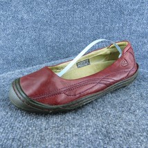 KEEN  Women Flat Shoes Red Leather Slip On Size 8 Medium - £19.39 GBP