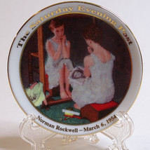 VTG Saturday Evening Post Norman Rockwell 1954 Girl At The Mirror Small Plate  - £4.94 GBP