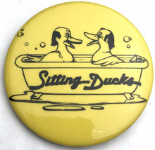 Sitting Ducks Old Men in Bathtub Vintage Pin Button Pin Back VTG - £9.33 GBP