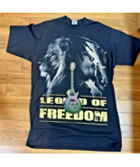 REAR!  Bob Marley T Shirt Lion, Rhinestone Guitar, Legend of Freedom - $15.99 CAD