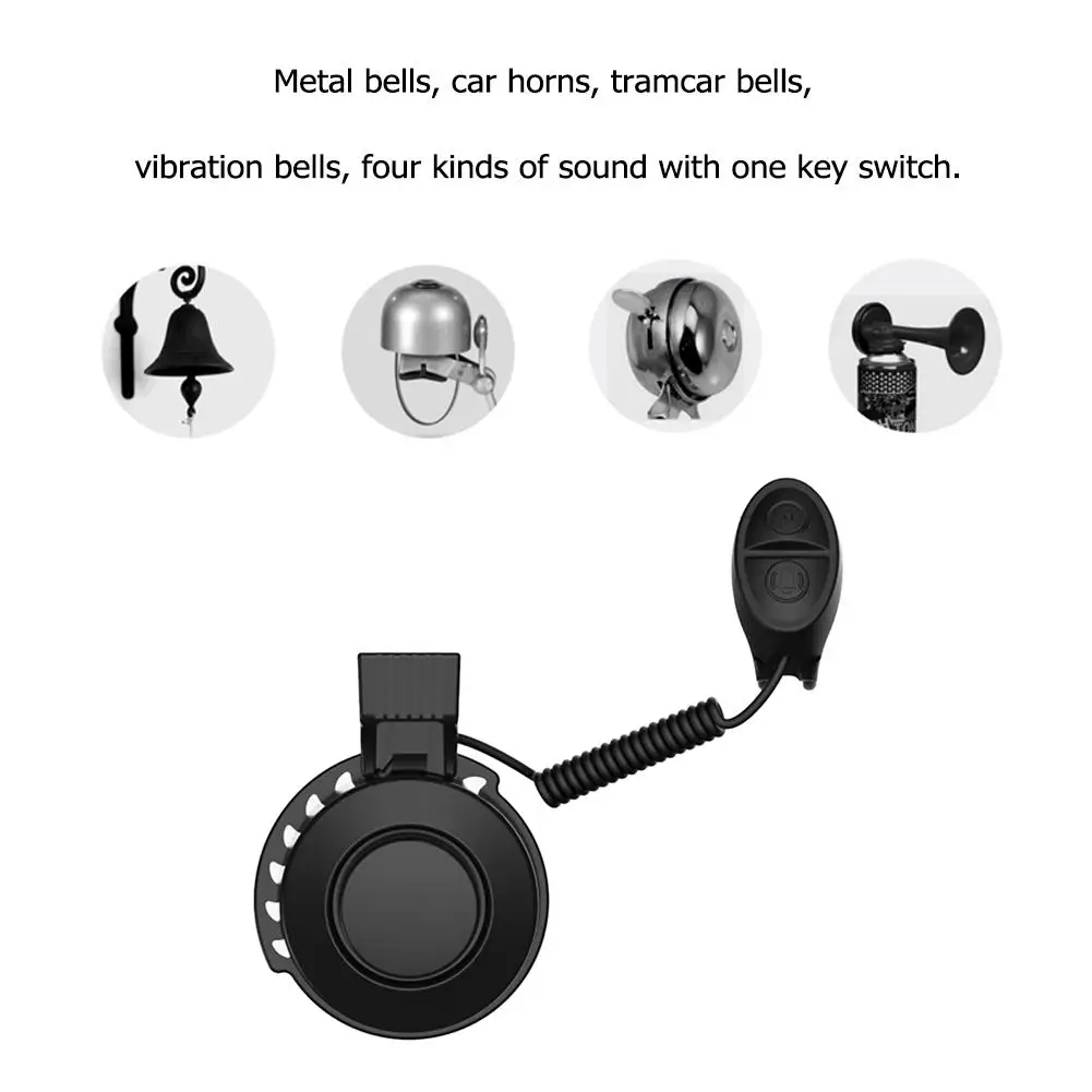Electric Cycling Adjustable Bells Waterproof MTB Bicycle Handlebar Horn Ring Bel - £95.26 GBP