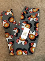 LuLaRoe Disney Minnie Mouse Adult OS One size Leggings New Gray Pink Orange blk - £17.17 GBP