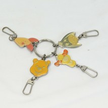 Disney Winnie Pooh Tigger Piglet Eeyore Enamel Metal Face Head Key Chain Dangles - £18.06 GBP