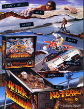 No Fear Pinball FLYER Original NOS Game Artwork 1995 Dangerous Sports Re... - £12.92 GBP