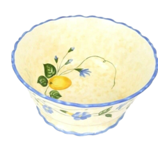Waverly Large Serving Bowl Floral on Pedestal 5 1/2&quot; Tall x 11&quot; Wide - £16.16 GBP