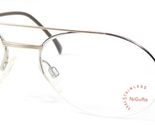 Vintage NIGURA N 5074B Oro/Plata Raro Gafas Marco 52-17-140mm - $66.32