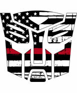 Thin red line decal - Transformer Autobot red Line Decal in many sizes - $93.89 MXN+