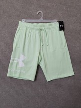 Under Armour UA Rival Fleece Big Logo Gym Shorts Mens L Neon Green Yello... - $29.57
